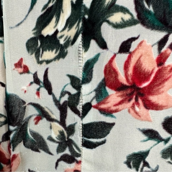 The Kooples Nude Silk Blend Moody Boho Velvet Floral Kimono One Size - Picture 11 of 14